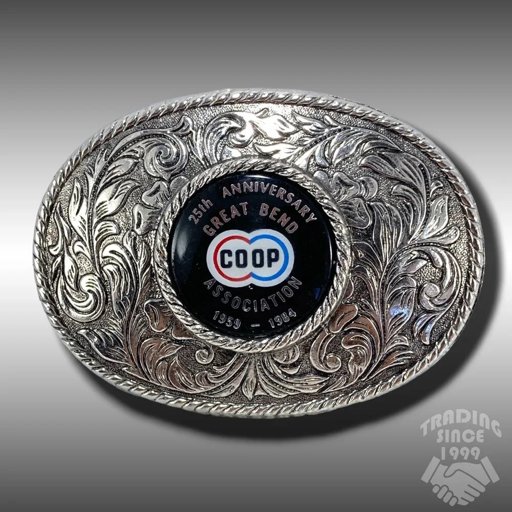 Belt Buckle COOP 25th Anniversary‎ Great Bend Association 1959-1984 Serial #873